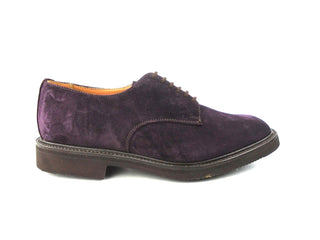 Dundee Plain Derby Shoe - Wine Castorino Suede