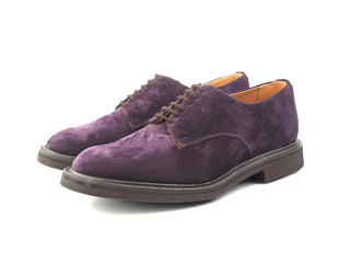 Dundee Plain Derby Shoe - Wine Castorino Suede