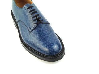 Dundee Plain Derby Shoe - Natural Navy Scotch Grain