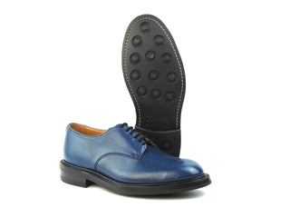 Dundee Plain Derby Shoe - Natural Navy Scotch Grain