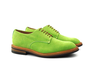 Dundee Plain Derby Shoe - Green Apple Castorino Suede