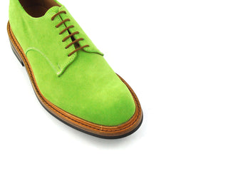 Dundee Plain Derby Shoe - Green Apple Castorino Suede