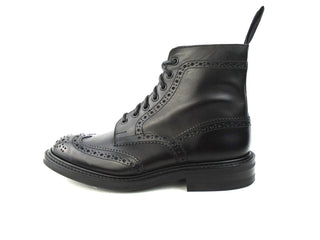 Malton Country Brogue Boot - Black Box Calf