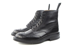 Malton Country Brogue Boot - Black Box Calf