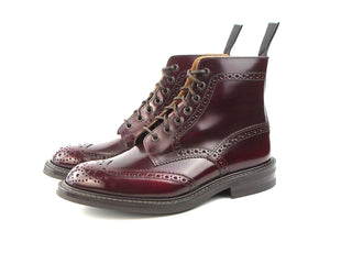 Malton Brogue Country Boot - Burgundy Bookbinder