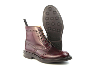 Malton Brogue Country Boot - Burgundy Bookbinder