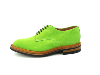 Dundee Plain Derby Shoe - Green Apple Suede