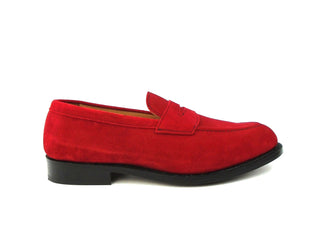 Havard Step-in Loafer - Bright Red Ox Reverse Suede