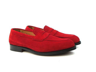Havard Step-in Loafer - Bright Red Ox Reverse Suede