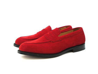 Havard Step-in Loafer - Bright Red Ox Reverse Suede