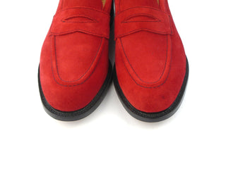 Havard Step-in Loafer - Bright Red Ox Reverse Suede