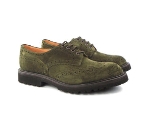 Bourton Country Brogue Shoe - Earth Castorino Suede