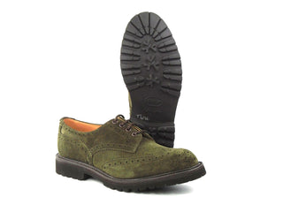 Bourton Country Brogue Shoe - Earth Castorino Suede