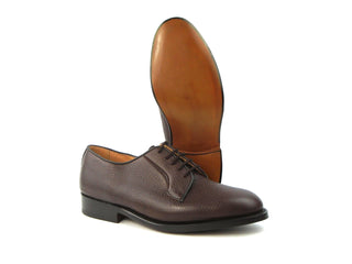 Fenwick Derby Shoe - Dark Brown Scotch Grain