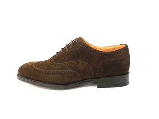 Norfolk Full Brogue City Shoe - Chocolate Repello Suede