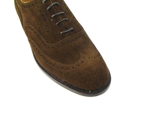 Norfolk Full Brogue City Shoe - Chocolate Repello Suede