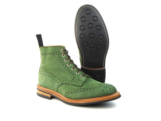 Stow Country Boot  - Green Nubuck
