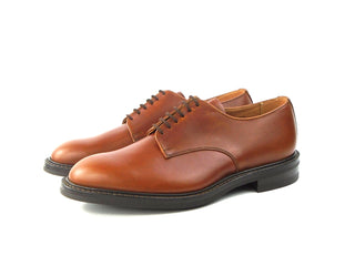 Dundee Plain Derby Shoe - Chestnut Pull-Up
