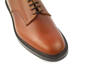 Dundee Plain Derby Shoe - Chestnut Pull-Up