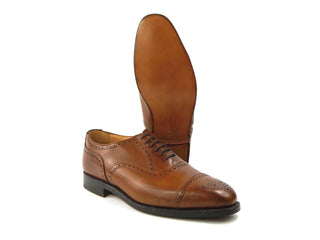 Kensington Toecap Oxford City Shoe - Beechnut