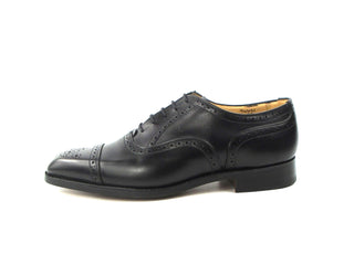 Kensington Toecap Oxford City Shoe - Black Box Calf