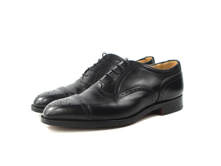 Kensington Toecap Oxford City Shoe - Black Box Calf