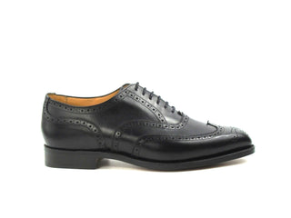 Piccadilly Brogue Oxford City Shoe - Black Box Calf