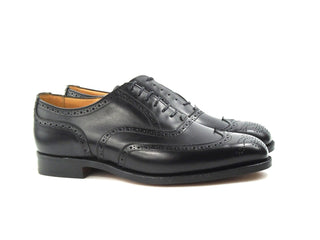 Piccadilly Brogue Oxford City Shoe - Black Box Calf