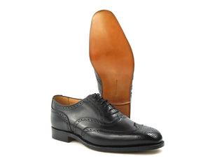 Piccadilly Brogue Oxford City Shoe - Black Box Calf
