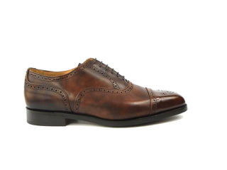 Kensington Toecap Oxford City Shoe - Brown Museum Calf