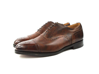 Kensington Toecap Oxford City Shoe - Brown Museum Calf