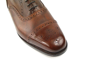Kensington Toecap Oxford City Shoe - Brown Museum Calf