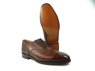 Kensington Toecap Oxford City Shoe - Brown Museum Calf