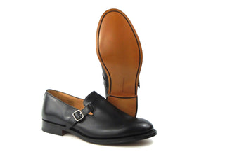 Niles Buckle Loafer - Black Calf