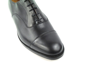 Boxwood Toe Cap Oxford -Black Box Calf