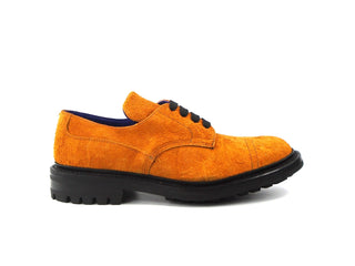 Derby Brogue Shoes - Caramel Rough Suede