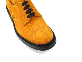 Derby Brogue Shoes - Caramel Rough Suede
