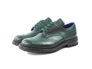 Derby Brogue Shoes - Vine(Green) Calf