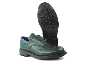 Derby Brogue Shoes - Vine(Green) Calf