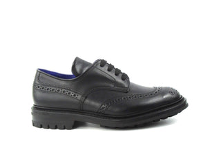 Derby Brogue Shoes - Black Calf