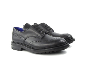 Derby Brogue Shoes - Black Calf