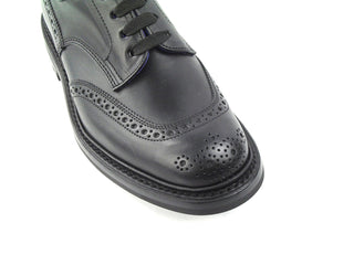 Derby Brogue Shoes - Black Calf