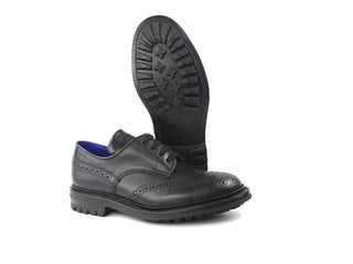 Derby Brogue Shoes - Black Calf