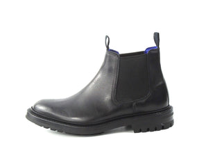 Elastic Sided Low Chelsea Boot - Black Calf