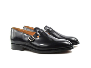 Niles Buckle Loafer - Black Bookbinder