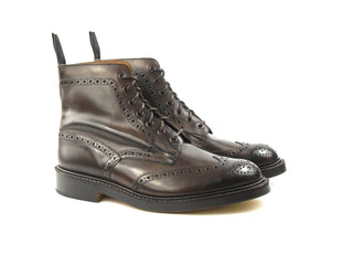 Malton Country Brogue Boot - Espresso Burnished