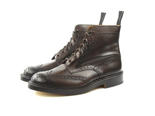 Malton Country Brogue Boot - Espresso Burnished