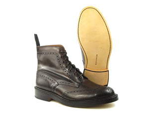 Malton Country Brogue Boot - Espresso Burnished