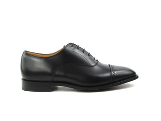 Arundel Punch Cap Oxford -Black Box Calf