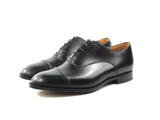 Arundel Punch Cap Oxford -Black Box Calf